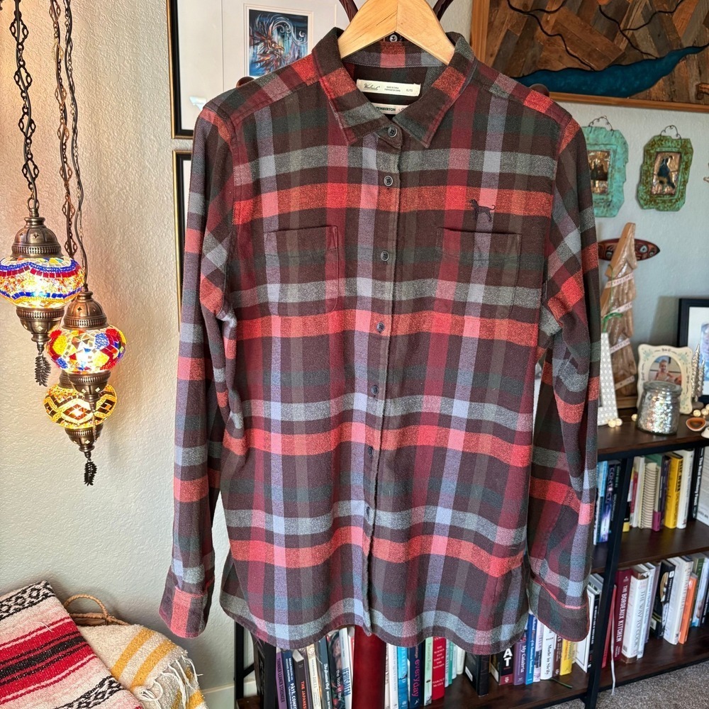 Woolrich Pemberton Plaid Flannel Shirt Women's XL – Soft Cotton Button Front